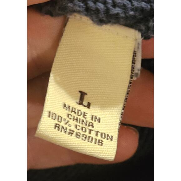 Boutique Rough Hewn Women Heavy Sweater L 100% Cotton Grey - Picture 5 of 6